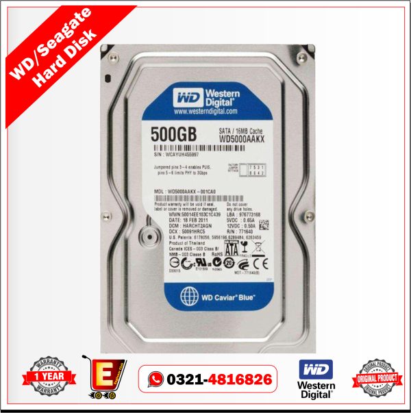500gb seagate WD hard disk price in Pakistan